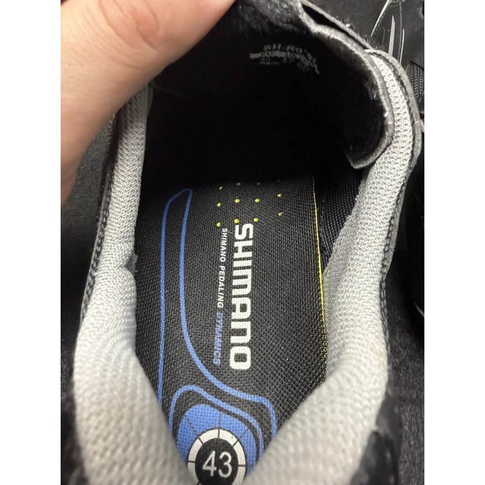 SHIMANO 47 R078L Road Cycling Shoes Black Silver SPD-SL Performance Athletic
